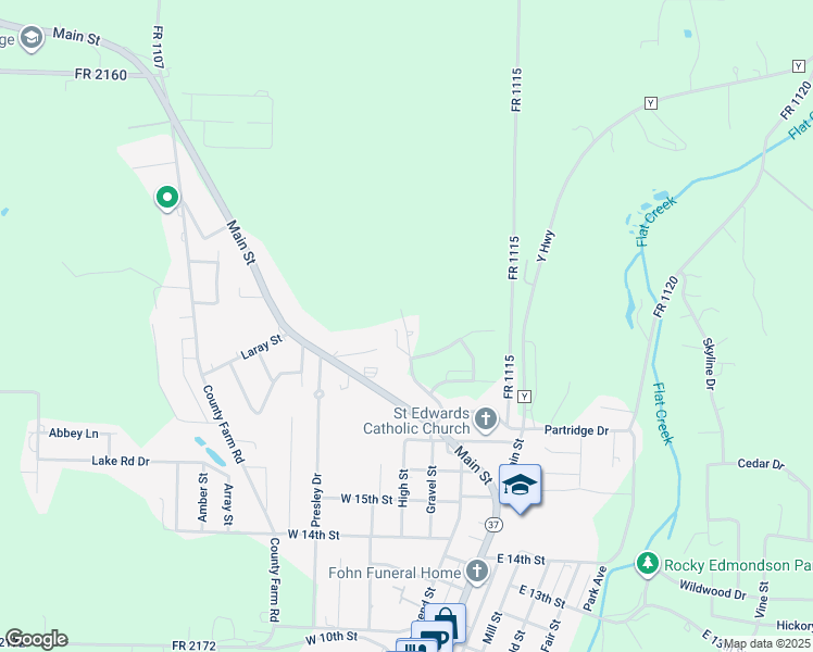 map of restaurants, bars, coffee shops, grocery stores, and more near 305 McFarland Avenue in Cassville