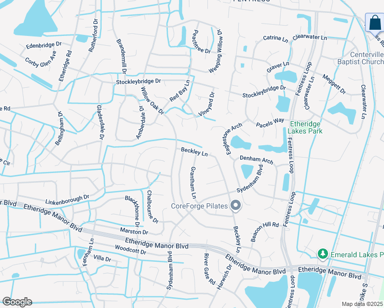 map of restaurants, bars, coffee shops, grocery stores, and more near 713 Beckley Lane in Chesapeake