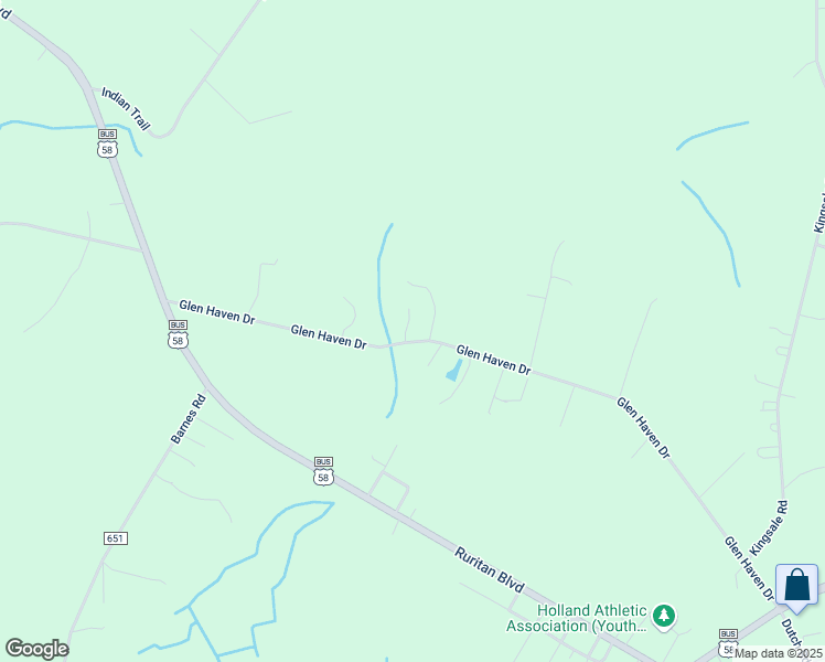 map of restaurants, bars, coffee shops, grocery stores, and more near 600 Glen Haven Drive in Suffolk