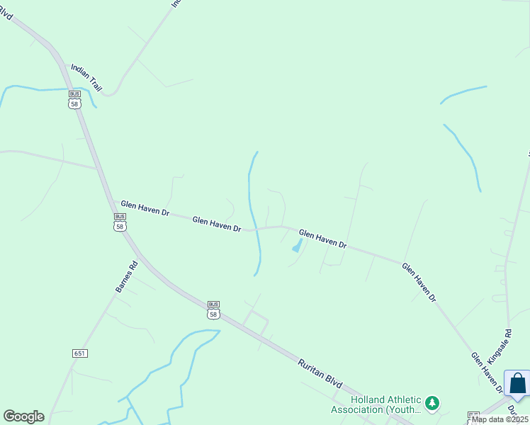 map of restaurants, bars, coffee shops, grocery stores, and more near 600 Glen Haven Drive in Suffolk