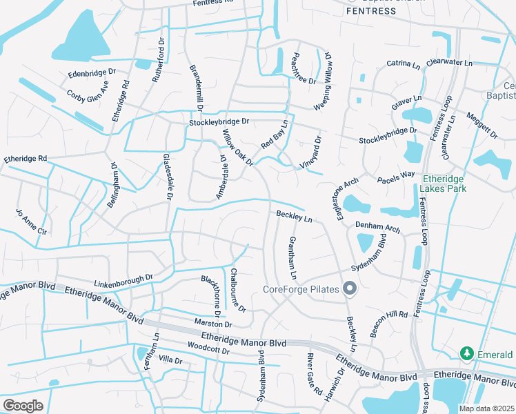 map of restaurants, bars, coffee shops, grocery stores, and more near 838 Donnington Drive in Chesapeake