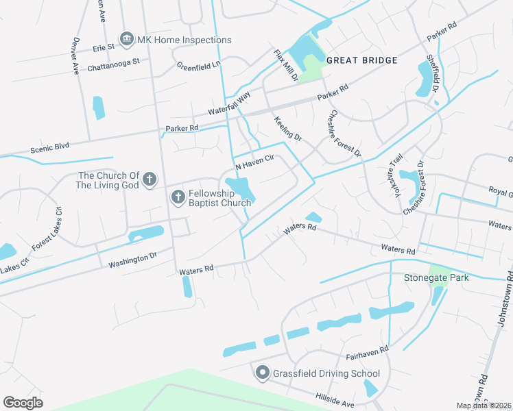 map of restaurants, bars, coffee shops, grocery stores, and more near 829 Pleasant Way in Chesapeake