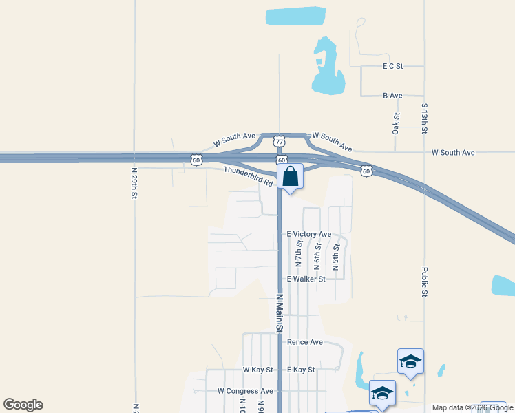 map of restaurants, bars, coffee shops, grocery stores, and more near 201 Jester Road in Tonkawa