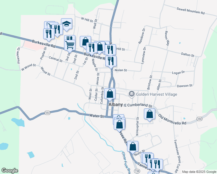 map of restaurants, bars, coffee shops, grocery stores, and more near 507 Cross Street in Albany