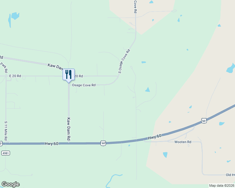 map of restaurants, bars, coffee shops, grocery stores, and more near 390 Osage Cove Road in Burbank