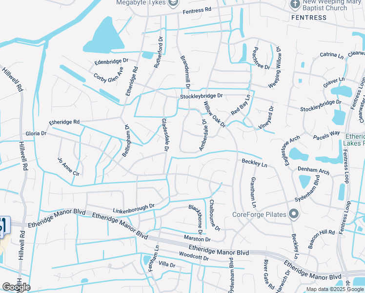 map of restaurants, bars, coffee shops, grocery stores, and more near 953 Brandermill Drive in Chesapeake