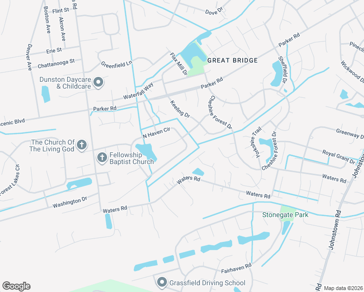 map of restaurants, bars, coffee shops, grocery stores, and more near 924 North Haven Circle in Chesapeake
