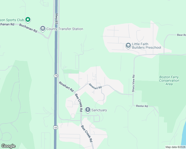 map of restaurants, bars, coffee shops, grocery stores, and more near 125 Warehouse Road in Branson