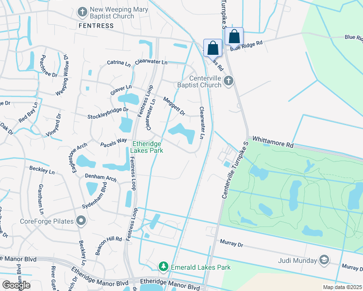 map of restaurants, bars, coffee shops, grocery stores, and more near 805 Morven Court in Chesapeake