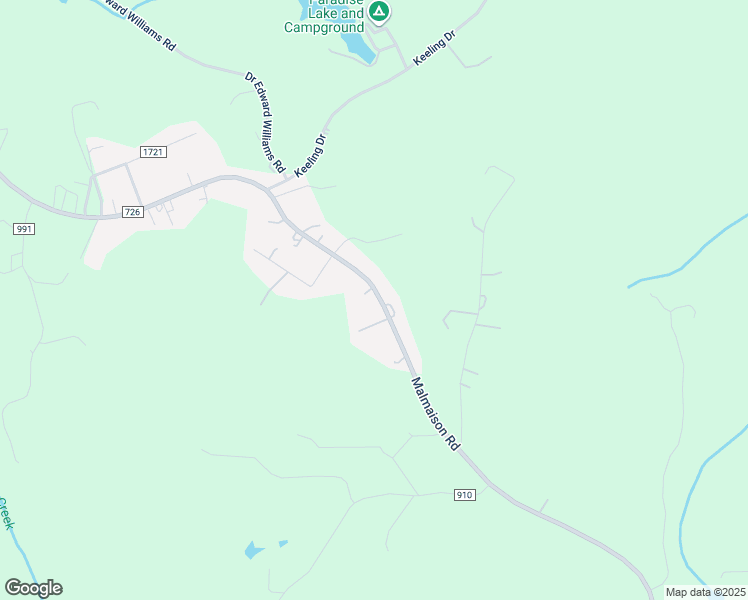map of restaurants, bars, coffee shops, grocery stores, and more near 2376 Malmaison Road in Blairs