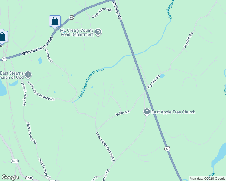 map of restaurants, bars, coffee shops, grocery stores, and more near Amy Lane in Stearns