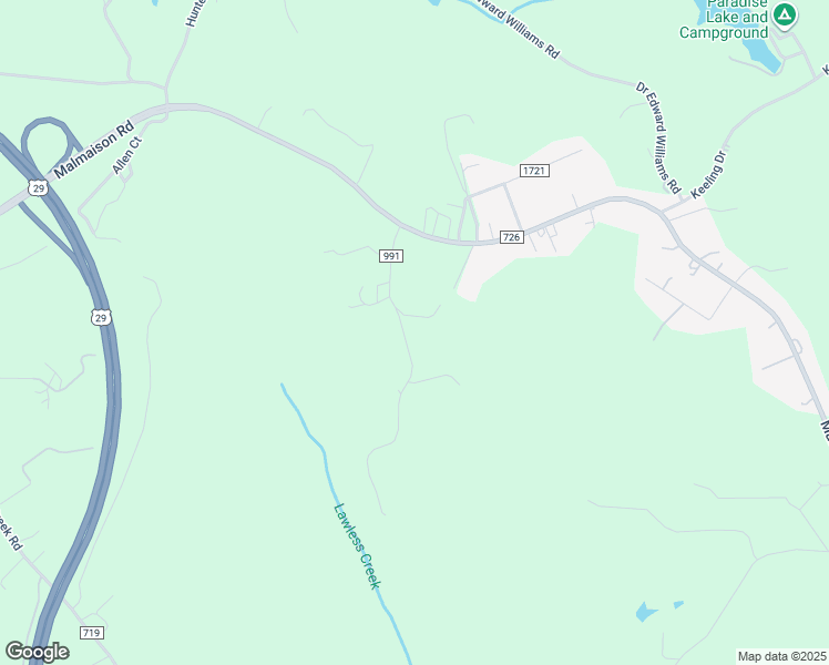 map of restaurants, bars, coffee shops, grocery stores, and more near 360 County Road 991 in Blairs