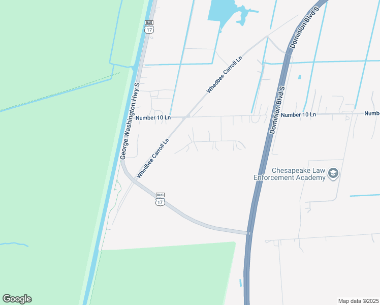 map of restaurants, bars, coffee shops, grocery stores, and more near 605 Trumpet Court in Chesapeake