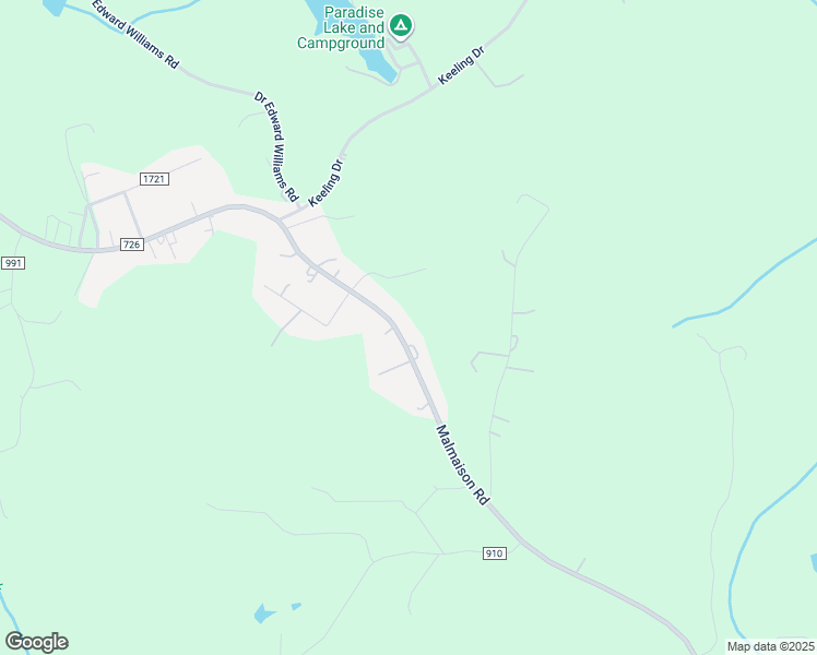 map of restaurants, bars, coffee shops, grocery stores, and more near 2365 Malmaison Road in Blairs
