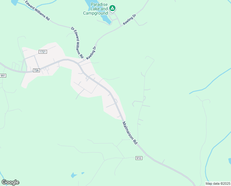 map of restaurants, bars, coffee shops, grocery stores, and more near 2365 Malmaison Road in Blairs