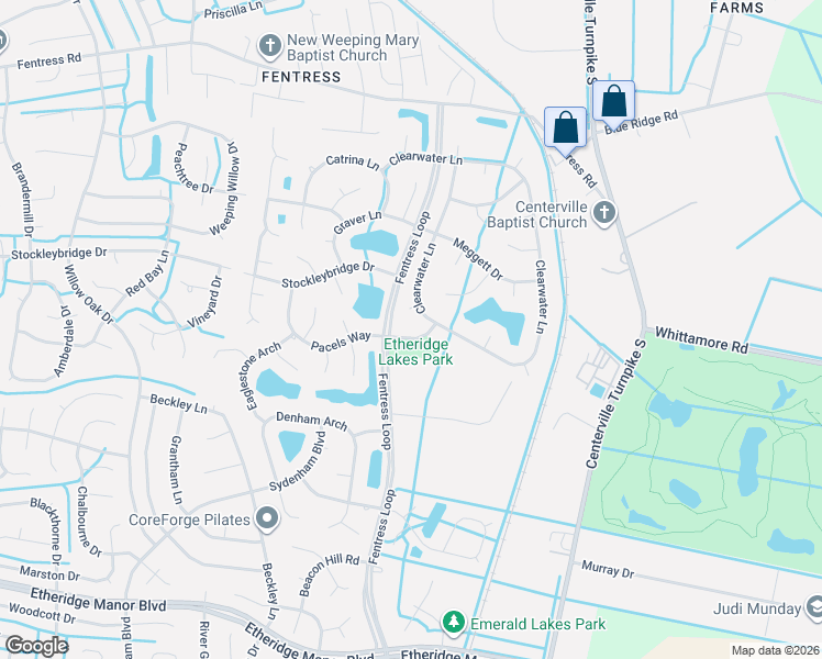 map of restaurants, bars, coffee shops, grocery stores, and more near 805 Pepper Circle in Chesapeake