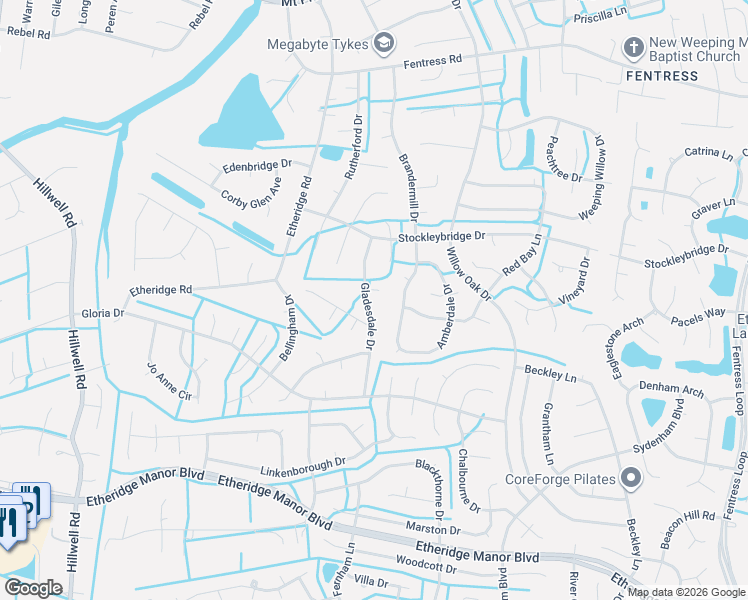 map of restaurants, bars, coffee shops, grocery stores, and more near 901 Bisham Court in Chesapeake