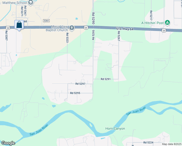 map of restaurants, bars, coffee shops, grocery stores, and more near 43 Road 5295 in Farmington
