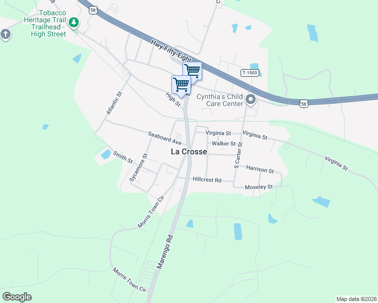 map of restaurants, bars, coffee shops, grocery stores, and more near in La Crosse