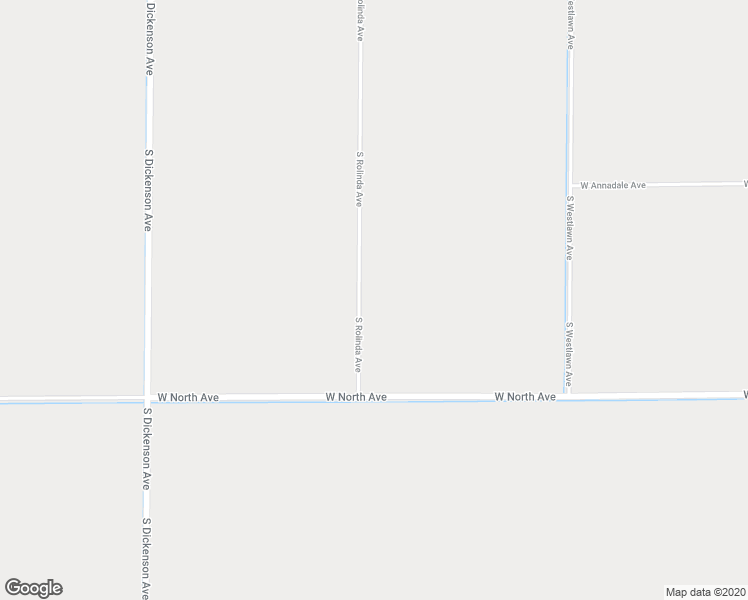 map of restaurants, bars, coffee shops, grocery stores, and more near 2815 South Rolinda Avenue in Fresno