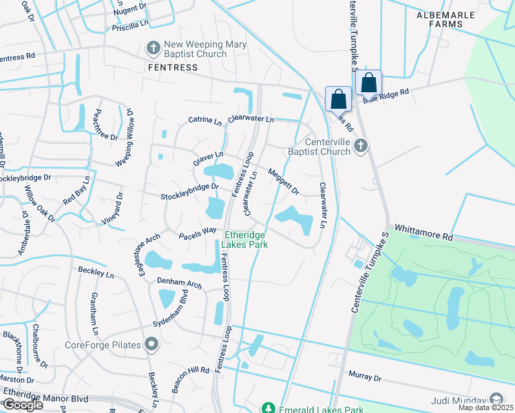 map of restaurants, bars, coffee shops, grocery stores, and more near 829 Sparks Trce in Chesapeake