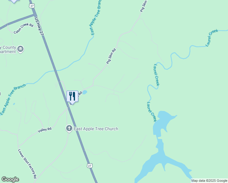 map of restaurants, bars, coffee shops, grocery stores, and more near Les Martin Road in Stearns