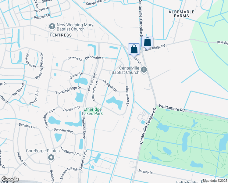map of restaurants, bars, coffee shops, grocery stores, and more near 801 Sparks Trce in Chesapeake