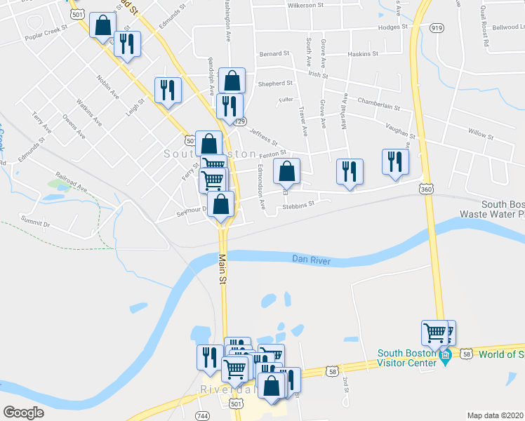 map of restaurants, bars, coffee shops, grocery stores, and more near 100 Edmondson Avenue in South Boston