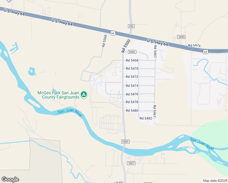 map of restaurants, bars, coffee shops, grocery stores, and more near 34 Road 5476 in Farmington