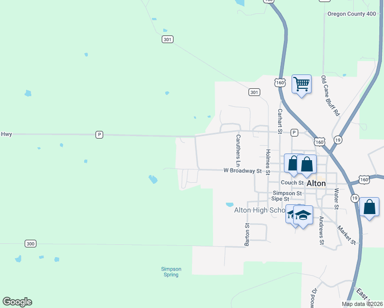 map of restaurants, bars, coffee shops, grocery stores, and more near 1404 RR 71 in Alton