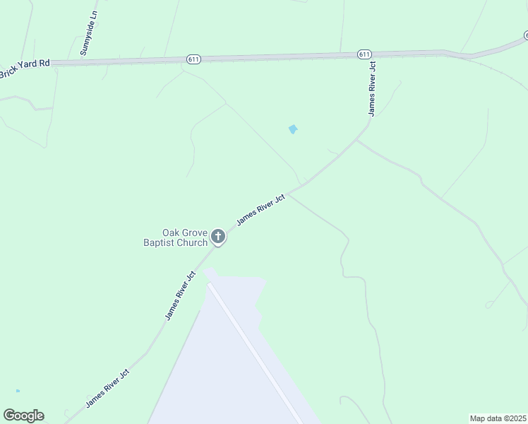 map of restaurants, bars, coffee shops, grocery stores, and more near 1207 James River Junction in Emporia