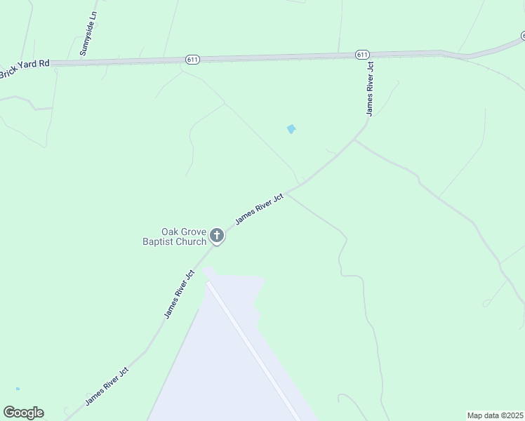 map of restaurants, bars, coffee shops, grocery stores, and more near 1207 James River Junction in Emporia
