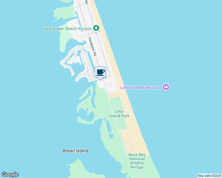 map of restaurants, bars, coffee shops, grocery stores, and more near 3738 Sandpiper Road in Virginia Beach