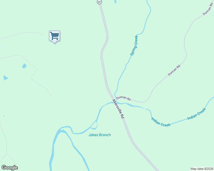 map of restaurants, bars, coffee shops, grocery stores, and more near 234-1398 Akersville Road in Fountain Run