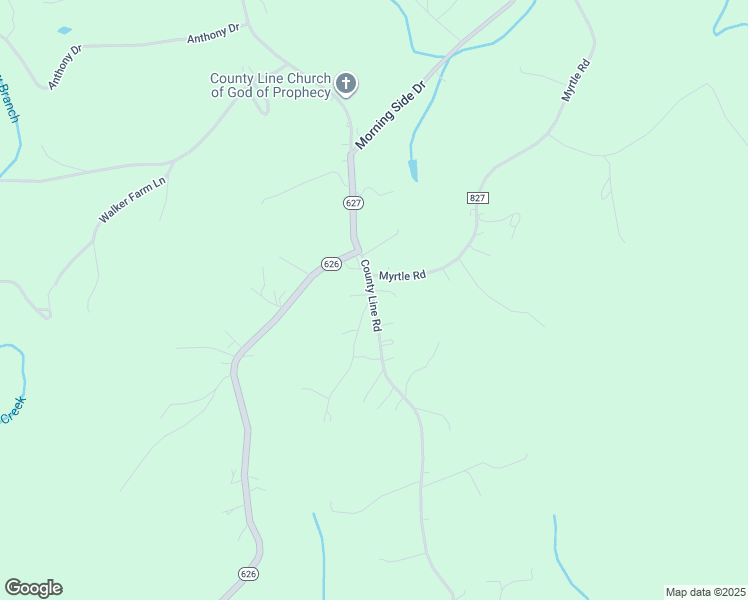 map of restaurants, bars, coffee shops, grocery stores, and more near County Line Road in Patrick Springs
