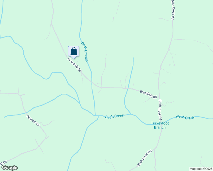 map of restaurants, bars, coffee shops, grocery stores, and more near 2101 Brumfield Road in Keeling