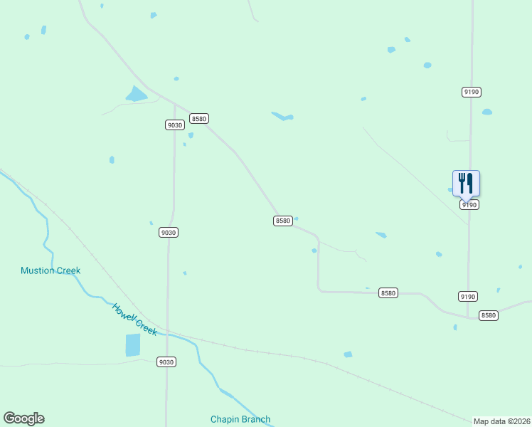 map of restaurants, bars, coffee shops, grocery stores, and more near 7506-7626 Co Road 8580 in West Plains