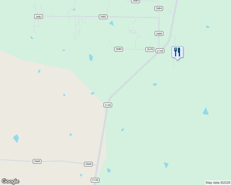 map of restaurants, bars, coffee shops, grocery stores, and more near County Road 2145 in Osage County