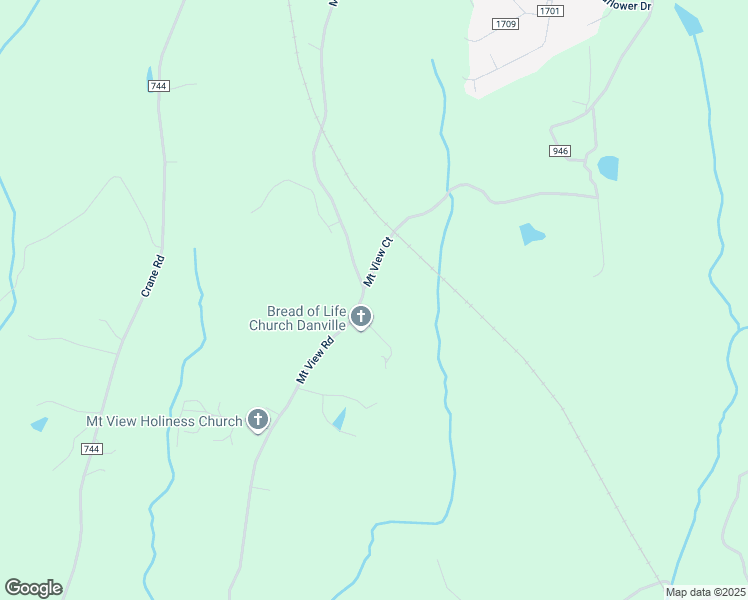 map of restaurants, bars, coffee shops, grocery stores, and more near 1633 Mount View Road in Danville