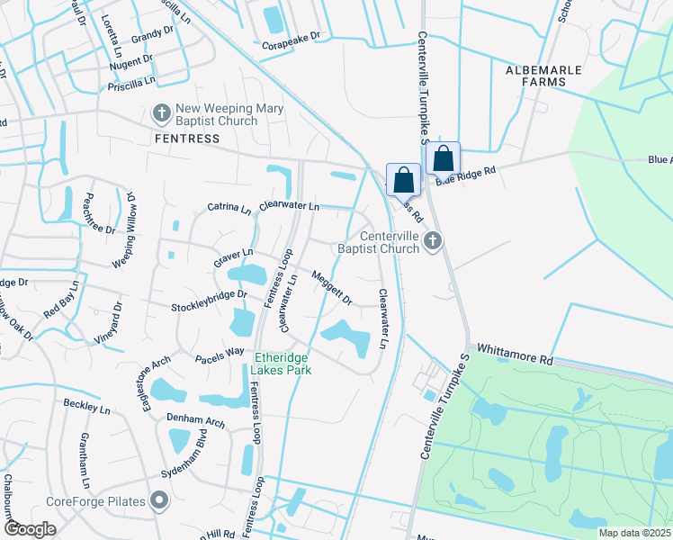 map of restaurants, bars, coffee shops, grocery stores, and more near 806 Crosswood Court in Chesapeake