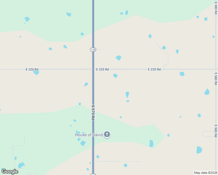 map of restaurants, bars, coffee shops, grocery stores, and more near 22200 Oklahoma 125 in Fairland