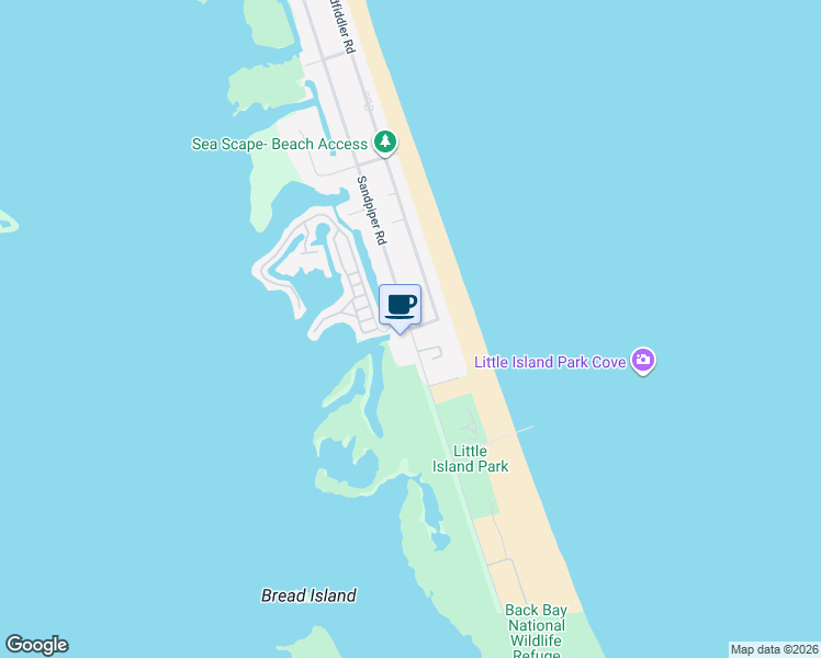 map of restaurants, bars, coffee shops, grocery stores, and more near White Cap Lane in Virginia Beach