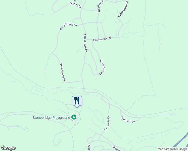 map of restaurants, bars, coffee shops, grocery stores, and more near 26 Limestone Drive in Branson
