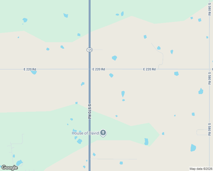 map of restaurants, bars, coffee shops, grocery stores, and more near 22200 Oklahoma 125 in Fairland