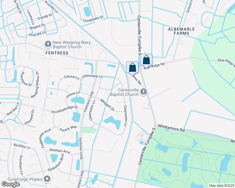map of restaurants, bars, coffee shops, grocery stores, and more near 1309 Simms Arch in Chesapeake