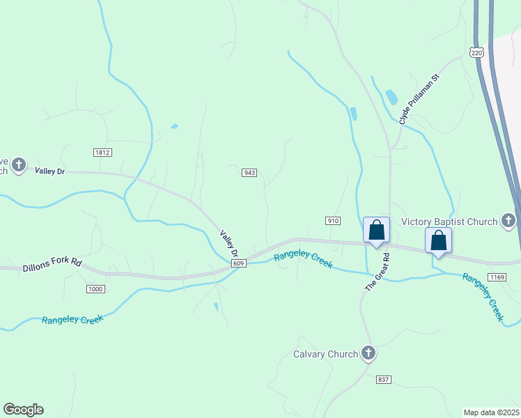 map of restaurants, bars, coffee shops, grocery stores, and more near 135 Watson Drive in Fieldale