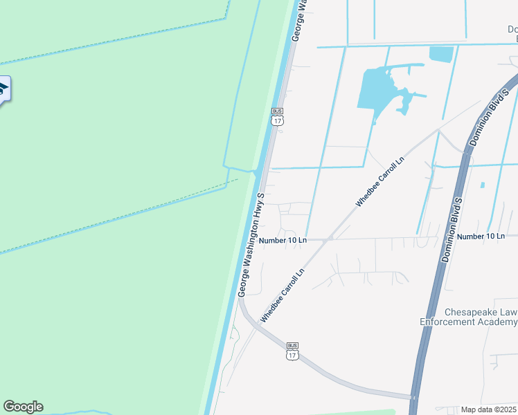 map of restaurants, bars, coffee shops, grocery stores, and more near 964 George Washington Highway South in Chesapeake
