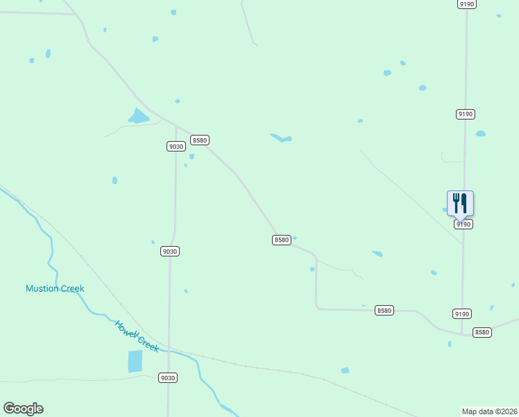 map of restaurants, bars, coffee shops, grocery stores, and more near 7506 County Road 8580 in West Plains
