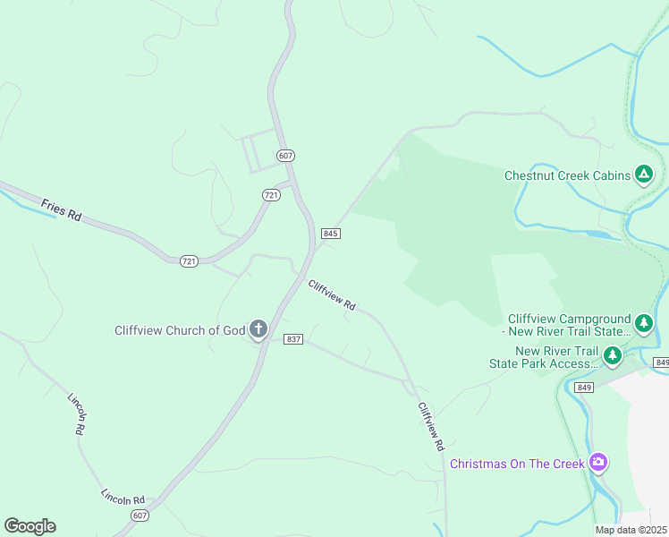 map of restaurants, bars, coffee shops, grocery stores, and more near 2-32 State Road 845 in Galax