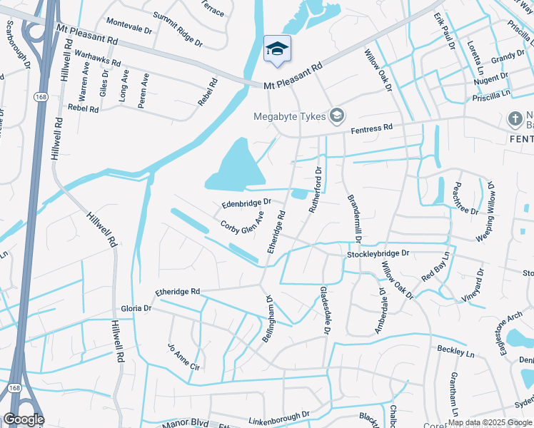 map of restaurants, bars, coffee shops, grocery stores, and more near 683 Corby Glen Avenue in Chesapeake